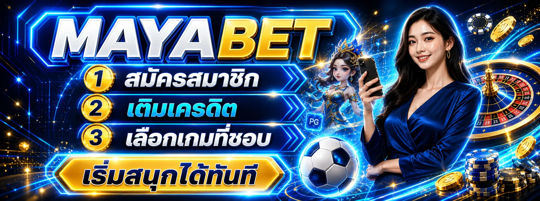 ภาพรวมคาสิโนสดและสล็อตบน MAYABET